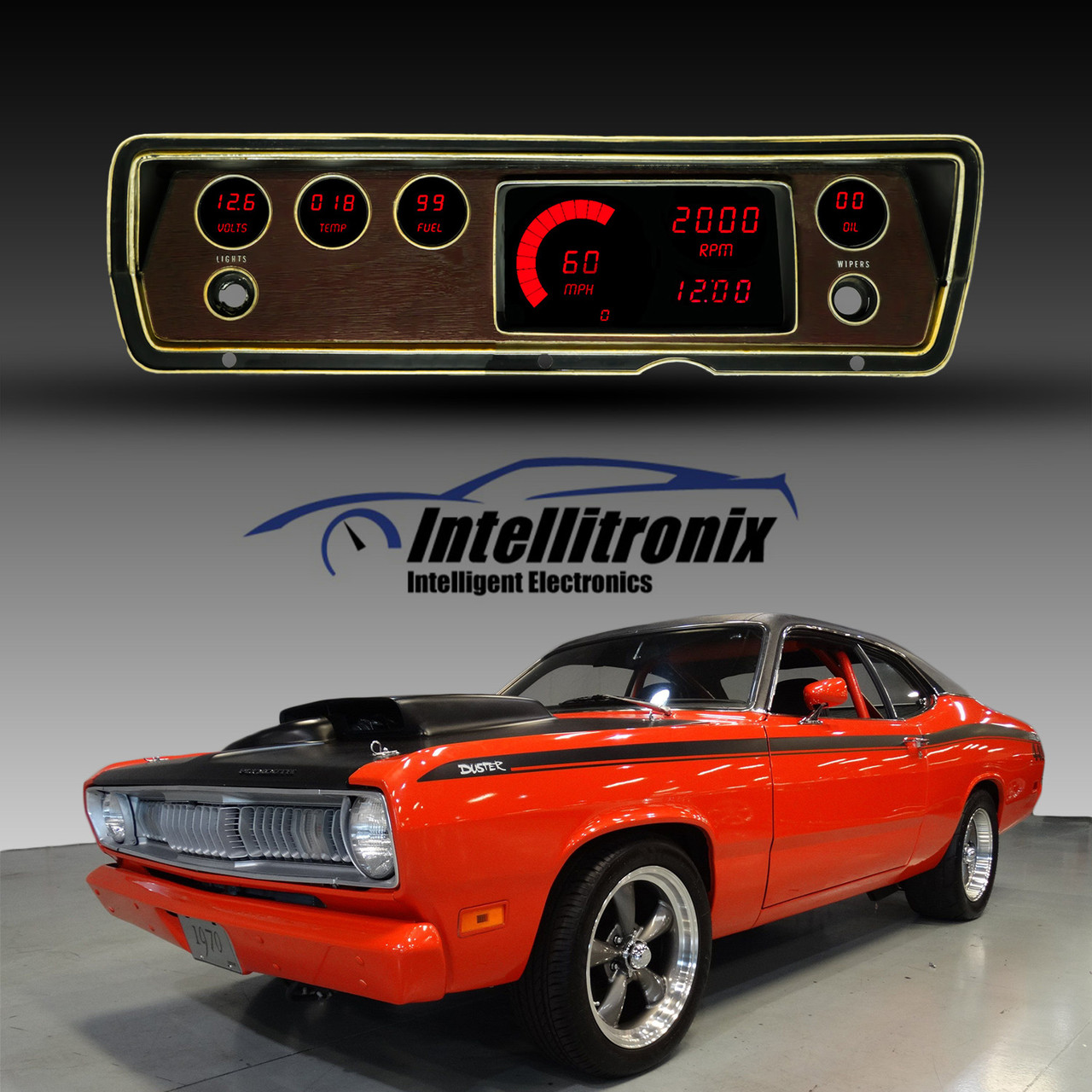 1970-1976 Dodge Duster/Dart LED Digital Gauge Panel - DP1805-S9020
