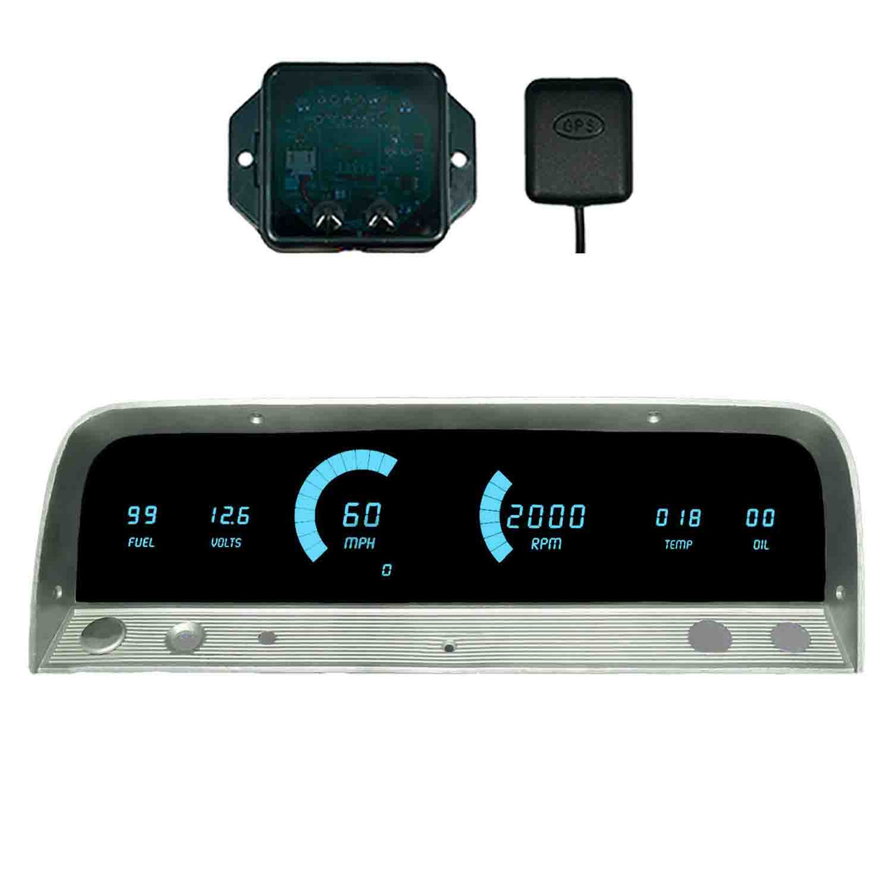 1964-66 Chevy Truck LED Digital Gauge Panel - DP6002--S9020