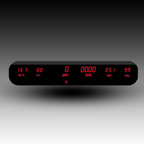 6 Gauge LED Digital Universal Panel - RED 6 Gauge LED Digital Universal Panel - RED