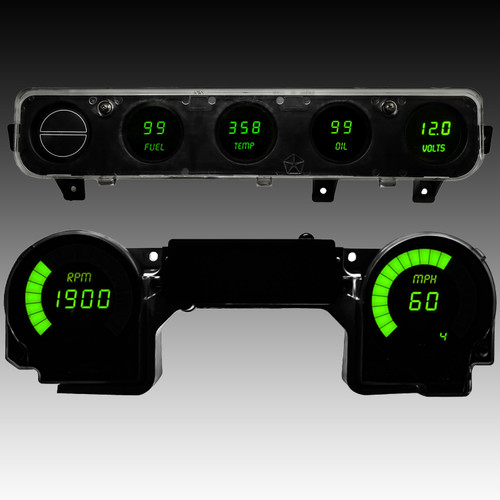 1992-1995 Jeep YJ LED Digital Gauge Panel - GREEN 1992-1995 Jeep YJ LED Digital Gauge Panel - GREEN