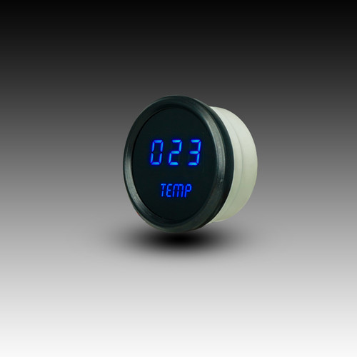 Oil Temperature LED Digital Black Bezel - BLUE