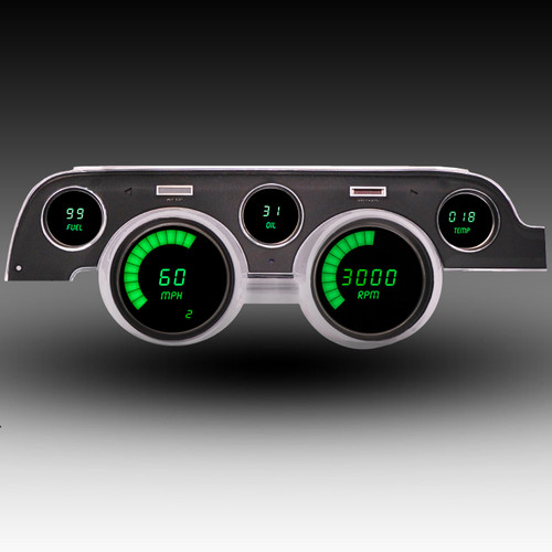 1967-1968 Ford Mustang LED Digital Gauge Panel - GREEN 1967-1968 Ford Mustang LED Digital Gauge Panel - GREEN