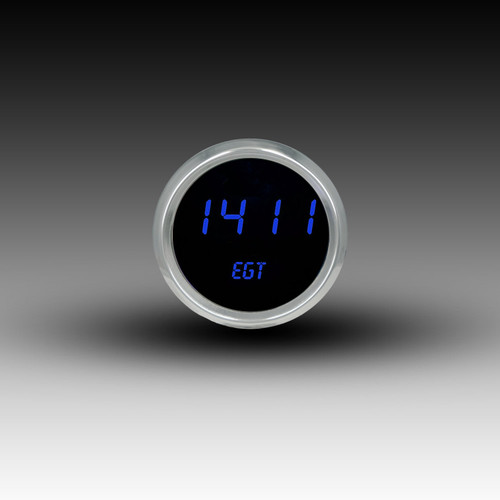 Pyrometer Programmable Co-Pilot Gauge Chrome Bezel - BLUE Pyrometer Programmable Co-Pilot Gauge Chrome Bezel - BLUE