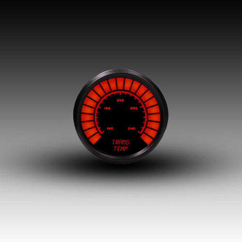 Transmission Temperature LED Analog Bargraph Gauge in Black Bezel-RED Transmission Temperature LED Analog Bargraph Gauge in Black Bezel-RED