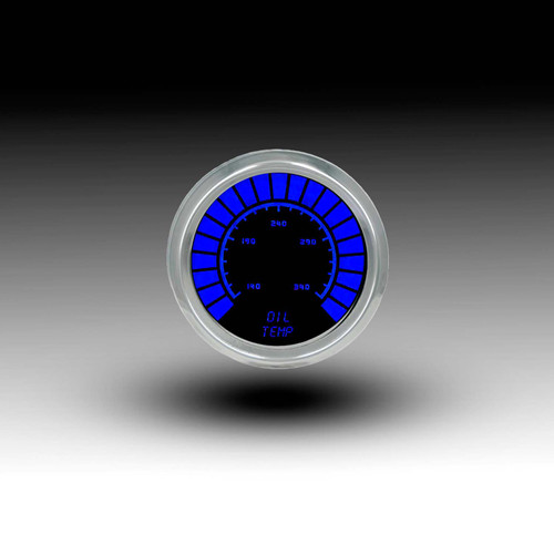 Oil Temperature LED Analog Bargraph Chrome Gauge  B Oil Temperature LED Analog Bargraph Chrome Gauge  B