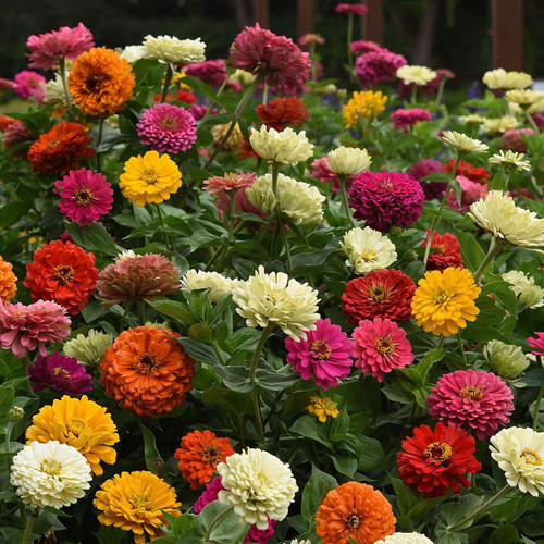 Zinnia 'State Fair Mix' Zinnia 'State Fair Mix'
