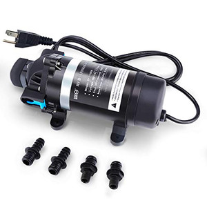 BACOENG - AC 115V 100PSI 110GPH - High Pressure Water Diaphragm Pump, Misting Booster Pump Sprayer for Caravan/RV/Boat/Marine BACOENG - AC 115V 100PSI 110GPH - High Pressure Water Diaphragm Pump, Misting Booster Pump Sprayer for Caravan/RV/Boat/Marine