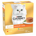 Gourmet Gold Savoury Cake Meat & Fish 8 x 85g