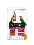 Versele-Laga NutriBird G14 Original bird food bag, white, with parrot illustrations and pellet image.