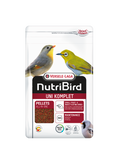 Bag of Versele-Laga NutriBird Uni Complete bird food. White bag with colourful birds and pellets.