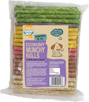 Pack of Good Boy Munchy Rolls, assorted colours, in clear plastic.