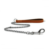 Ancol Classic Leath Chain Hvy Lead Tan