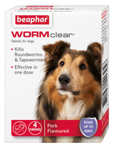 Beaphar WORMclear Dog to 40kg 4 tabs x6