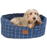 HOP Navy Check Tweed Oval Snuggle