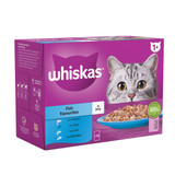 Whiskas Adult 1+ Fish Favourites in Jelly Pouches 12 x 85g