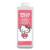Hello Kitty cat litter deodorizer, pink and white bottle, featuring Hello Kitty design, baby powder scent.