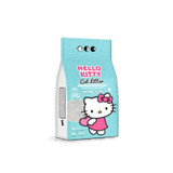 Hello Kitty cat litter bag, blue and white, with Hello Kitty graphic, 5L.
