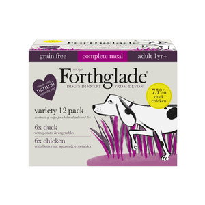 Forthglade Chicken and Duck Grain-Free Wet Dog Food 12 x 395g Box