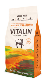 Vitalin Adult Chicken with Thyme & Root Veg 12kg Vitalin Adult Chicken with Thyme & Root Veg 12kg