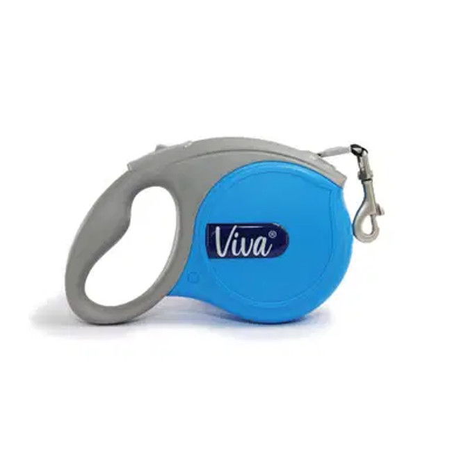 Ancol Viva Retractable Lead Med Blue