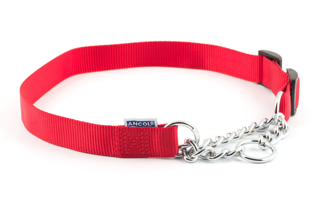 Ancol Nyl Chain Check Col Red S7-10 Ancol Nyl Chain Check Col Red S7-10