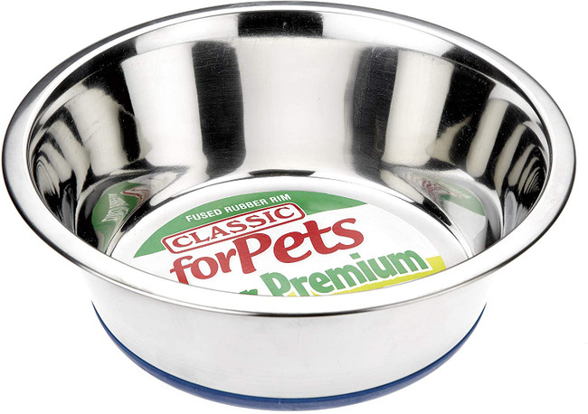 Classic S Steel Non-Slip Dish 6x6.5" Classic S Steel Non-Slip Dish 6x6.5"