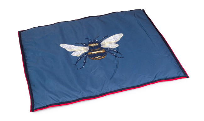 HOP Navy Bee Water Resistant Boot Mat