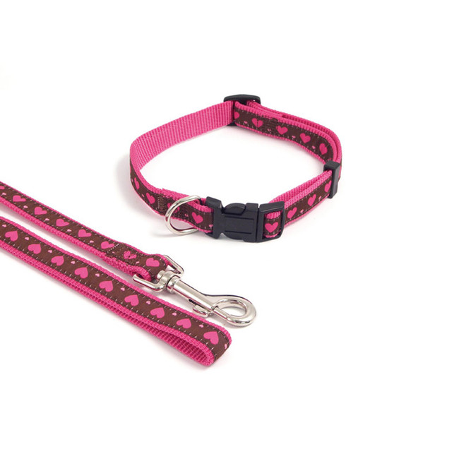 Pink Heart Collar 18-28" x 1" Pink Heart Collar 18-28" x 1"