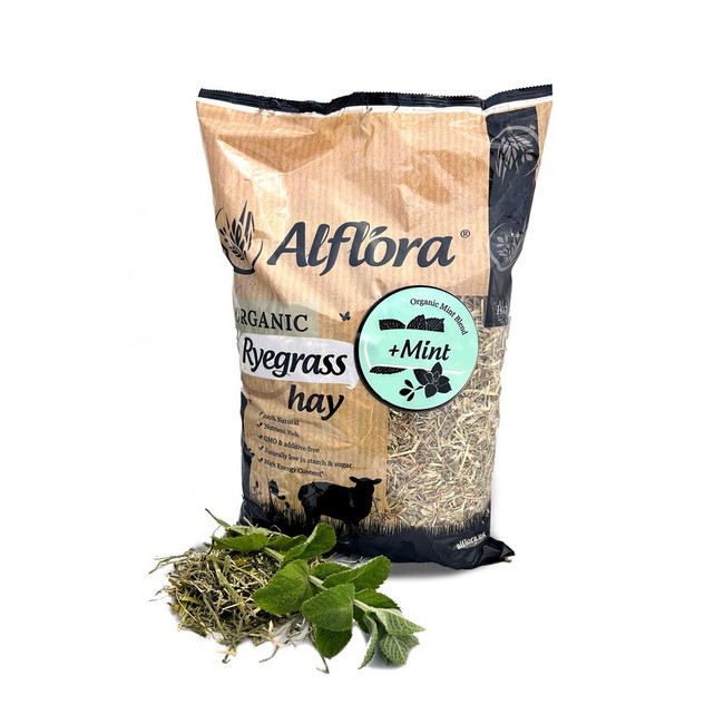 Alflora Organic Ryegrass Hay Mint 1kg Alflora Organic Ryegrass Hay Mint 1kg