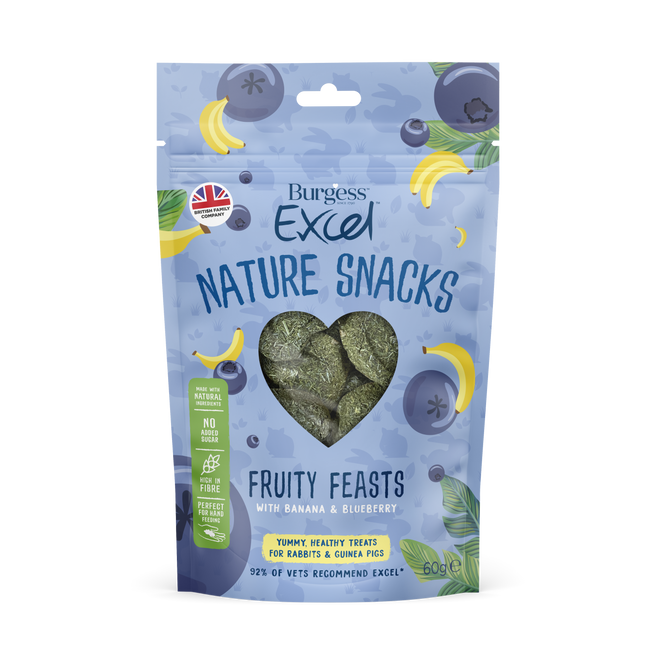 Burgess Excel Nat Snack F Feasts 12x60g Burgess Excel Nat Snack F Feasts 12x60g