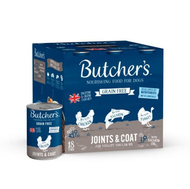 Butchers Tins GF Joints & Coat 18x390g Butchers Tins GF Joints & Coat 18x390g