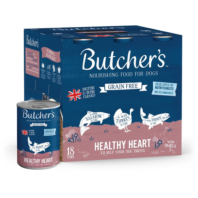 Butchers Tins GF Healthy Heart 18x390g Butchers Tins GF Healthy Heart 18x390g