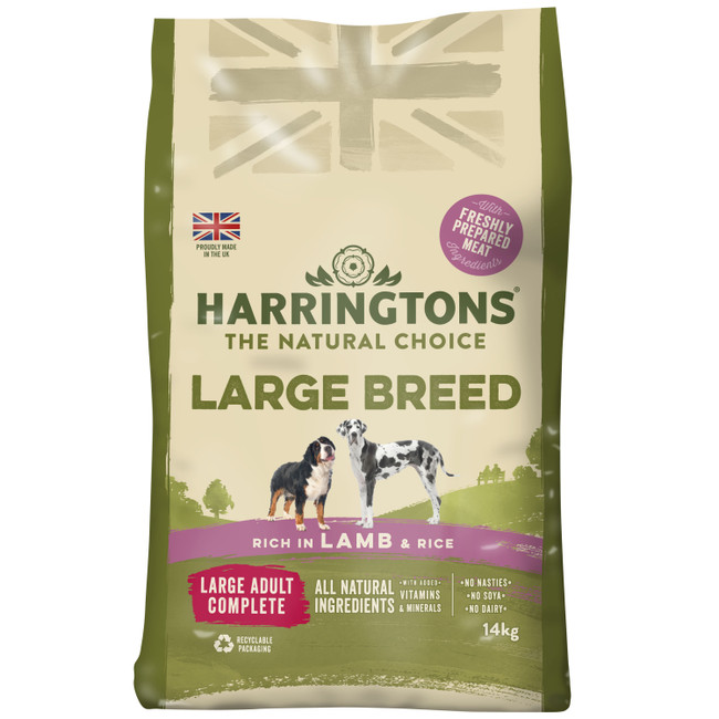 Harringtons Large Breed Adult Lamb and Rice Dry Dog Food 14kg Bag