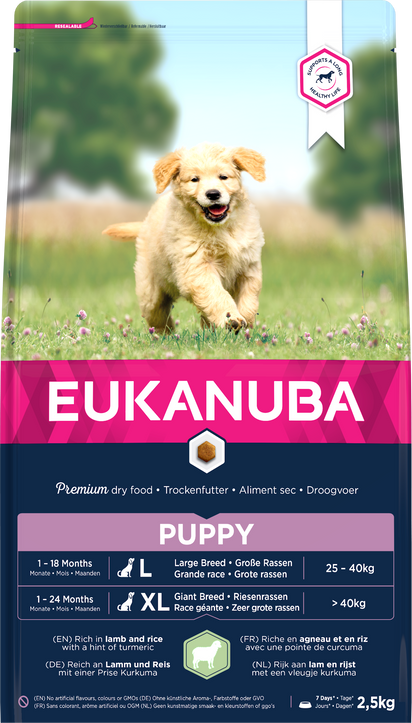 Eukanuba Puppy/Junior Large Lamb 3x2.5kg Eukanuba Puppy/Junior Large Lamb 3x2.5kg