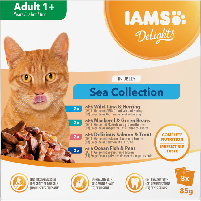 Iams Adult Delight Sea Jelly 8x85g Iams Adult Delight Sea Jelly 8x85g