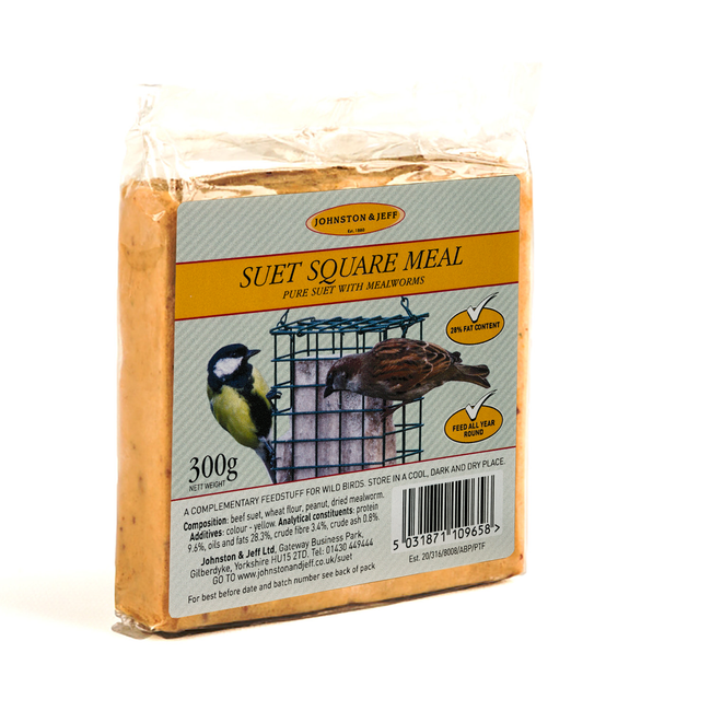 Johnston & Jeff Suet Blocks with Mealworms 300g Johnston & Jeff Suet Blocks with Mealworms 300g