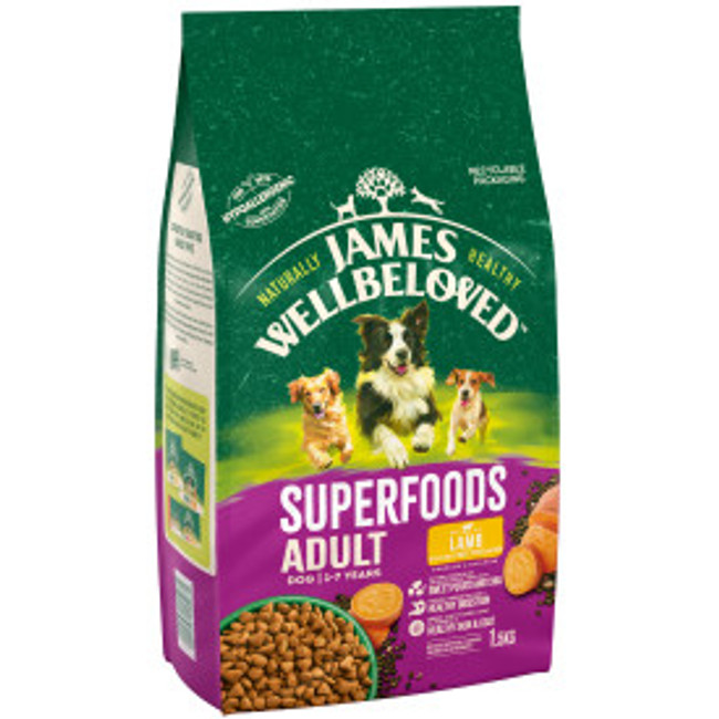 James Wellbeloved Superfoods Adult Lamb with Sweet Potato & Chia James Wellbeloved Superfoods Adult Lamb with Sweet Potato & Chia