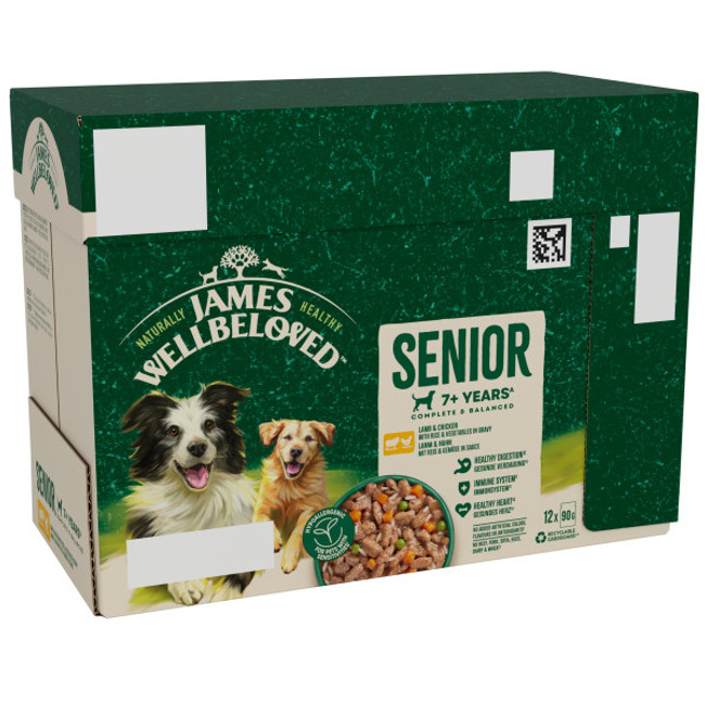 James Wellbeloved Senior Lamb & Chicken in Gravy Pouches 48 x 90g James Wellbeloved Senior Lamb & Chicken in Gravy Pouches 48 x 90g