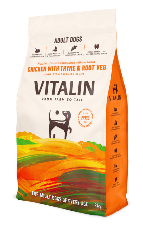 Vitalin Adult Chicken with Thyme & Root Veg 2kg Vitalin Adult Chicken with Thyme & Root Veg 2kg