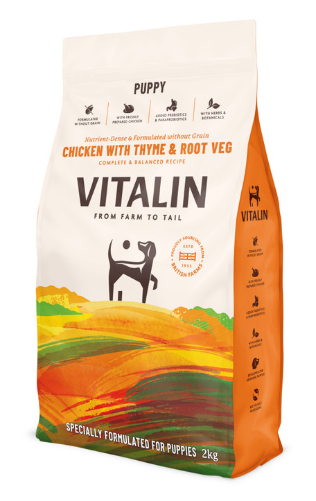 Vitalin Puppy Chicken Thyme Veg 4x2kg Vitalin Puppy Chicken Thyme Veg 4x2kg