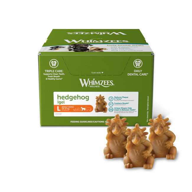 Whimzees Hedgehog Display Box Large x30 Whimzees Hedgehog Display Box Large x30