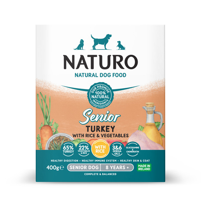 Naturo Senior Turkey R&V Tray 7x400g Naturo Senior Turkey R&V Tray 7x400g