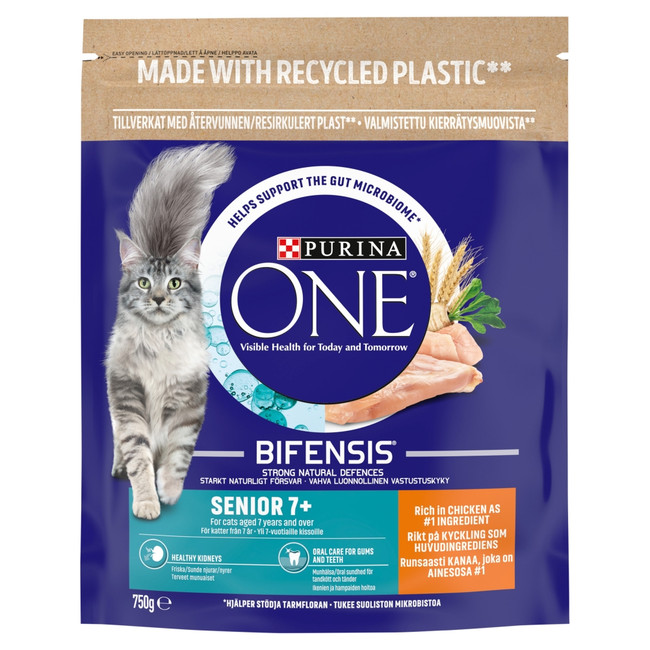 Purina One Senior 7+ Cat Chicken 750g