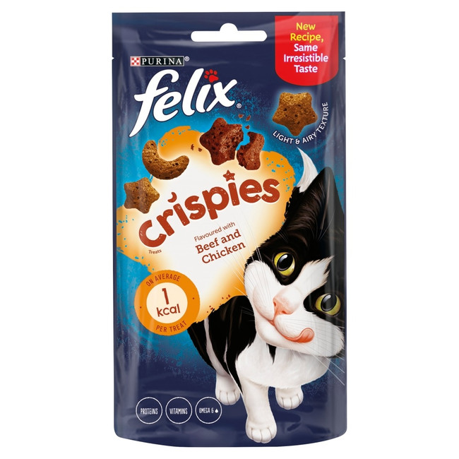 Felix Crispies Beef & Chicken 8x45g Felix Crispies Beef & Chicken 8x45g