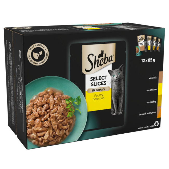 Sheba Pch Sel Slice Poultry CIG 4x12x85g Sheba Pch Sel Slice Poultry CIG 4x12x85g