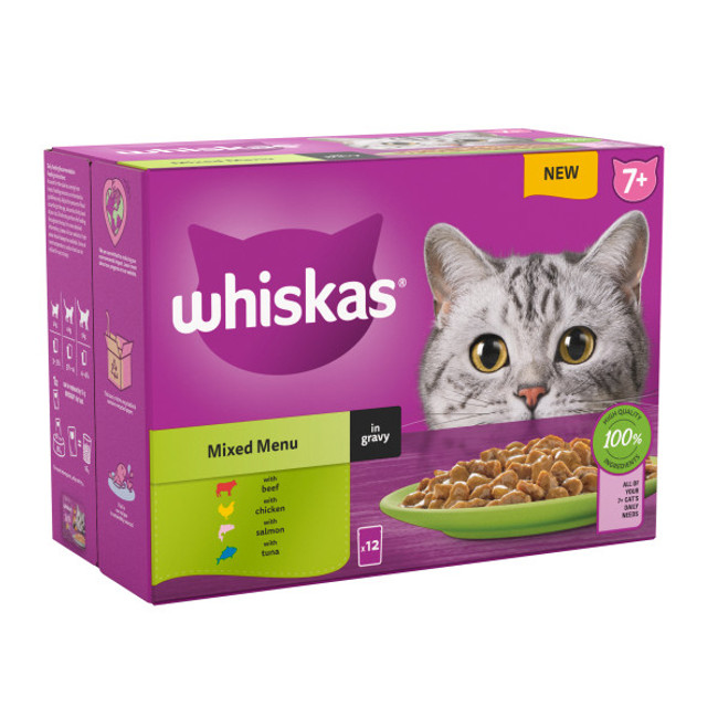 Whiskas Pch 7+ Mixed Menu Grv 4x12x85g