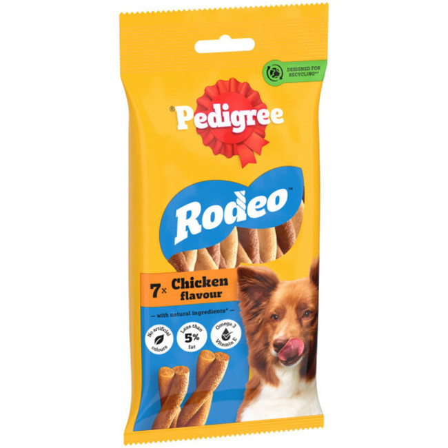 Pedigree Rodeo Chicken chewy dog treats 7 sticks