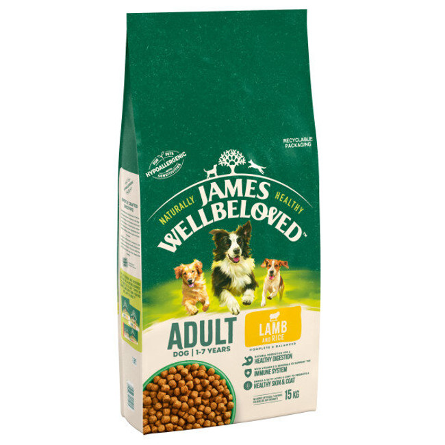 James Wellbeloved Adult Lamb & Rice 15kg - Zing Paws James Wellbeloved Adult Lamb & Rice 15kg - Zing Paws