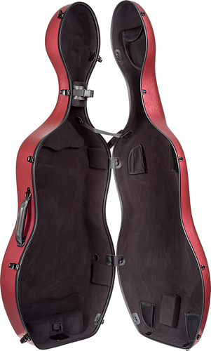 Core Composite Shell Scratch Resistant Cello Case - Red