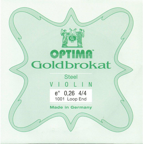Optima Goldbrokat Steel Loop End Violin E String - .26 Medium Gauge